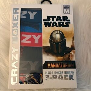 Star Wars Crazy Boxer Men's Boxer Briefs 3-Pack - Blue, Red, Gray